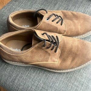 Goodfellow & Co Fitz Casual Dress Lace Up Shoes Sz 9 Brown Faux Suede Texture